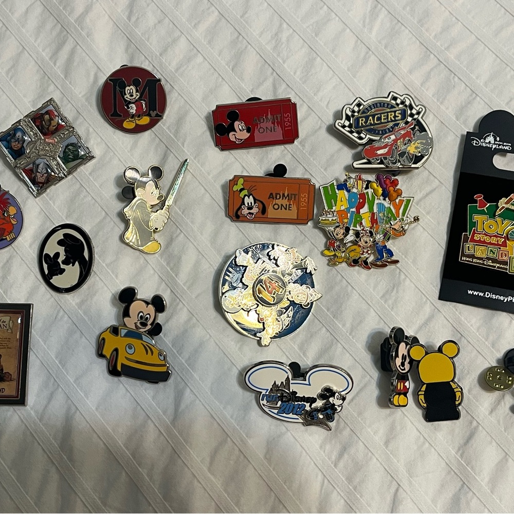 Disney Colorful Character Pin Collection